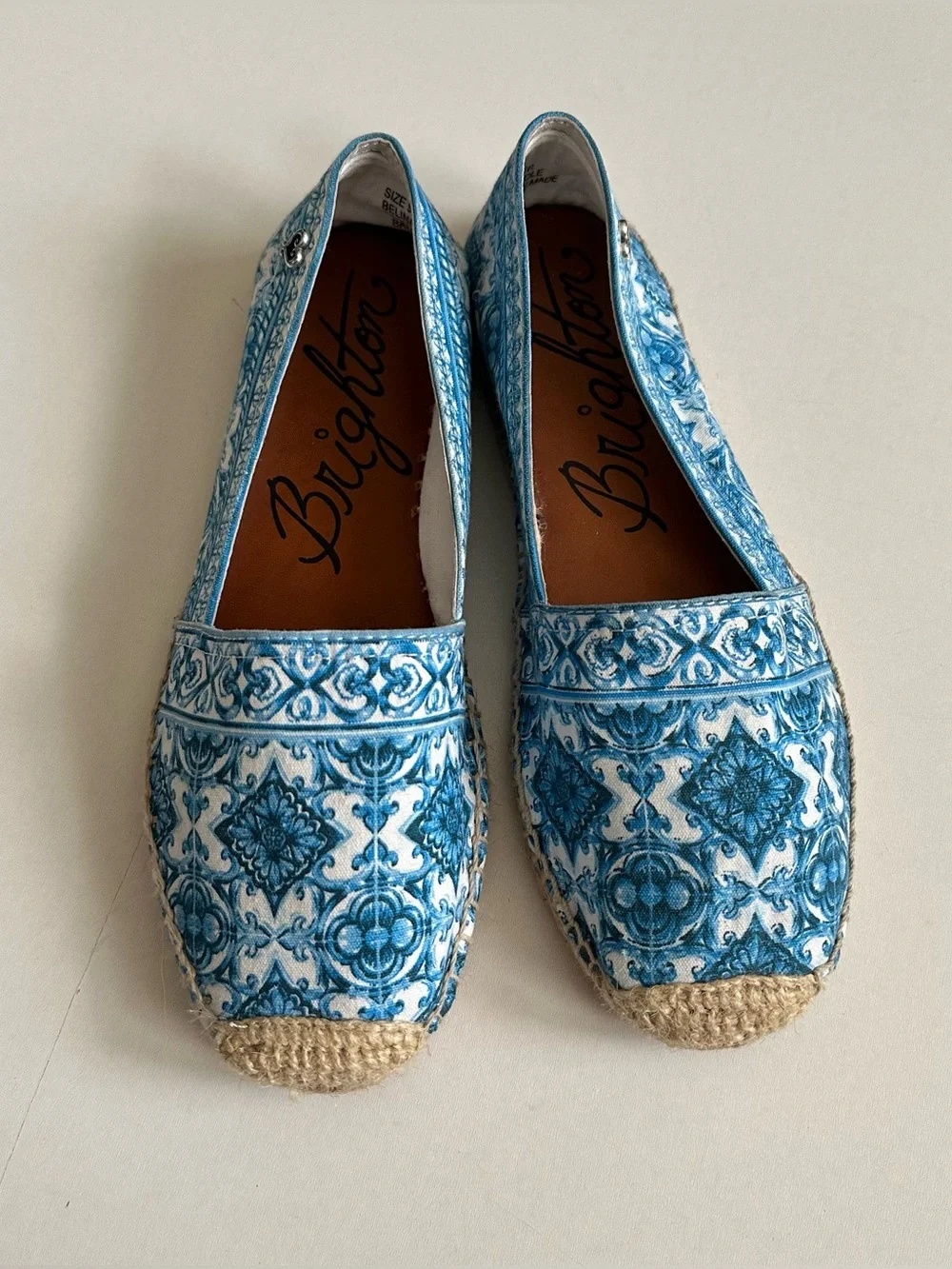 Brighton Espadrilles Shoes Blue Size 9